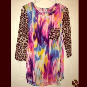 Leopard Multi color fashion statement top